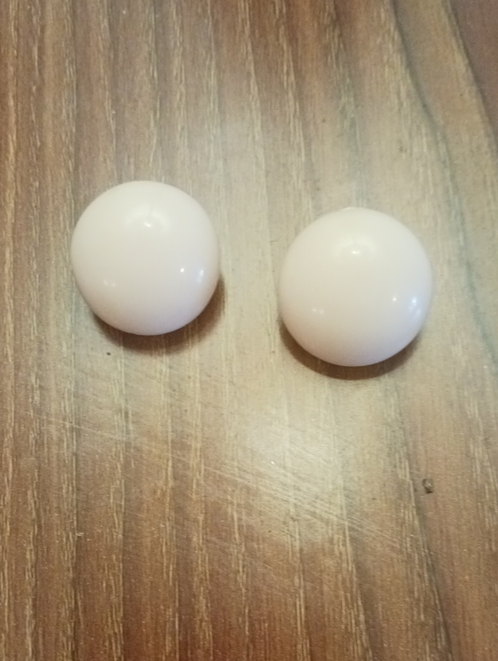 Pair of Round Blush Pink Colored Clip-on  Earrings